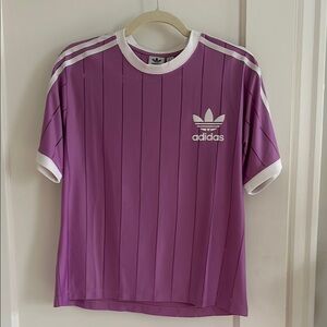 Adidas Purple Striped T-Shirt